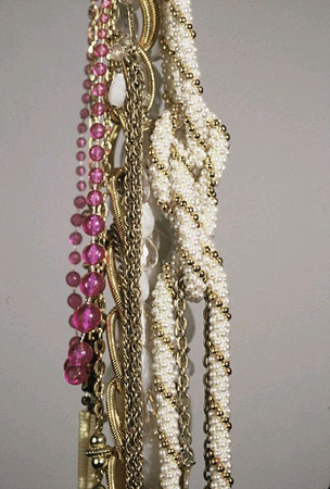 Gathered Necklaces Detail